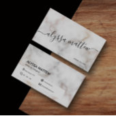 Personalisierter weißer Marmor Elegant Moderne Visitenkarte