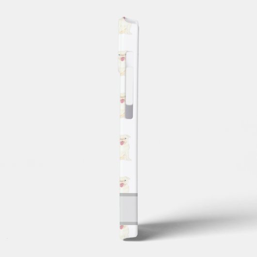 Personalisierter weißer Mops Case-Mate iPhone Hülle (Rückseite / Links)