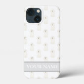 Personalisierter weißer Poodle Case-Mate iPhone Hülle (Rückseite)
