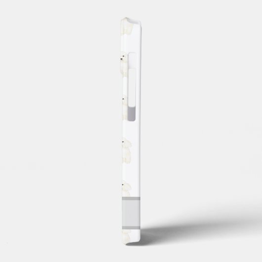 Personalisierter weißer Poodle Case-Mate iPhone Hülle (Rückseite / Links)