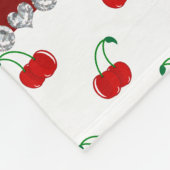 Personalisierter weißer roter fleecedecke (Ecke)