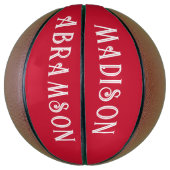 Personalisierter weißer Rottyp Basketball (Vertikal)