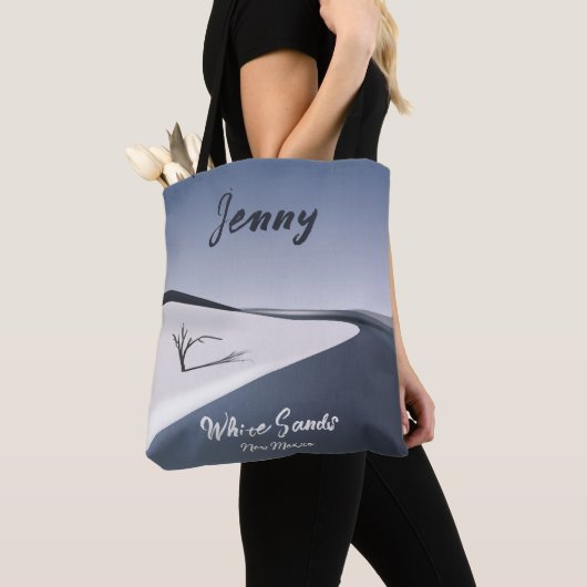 Personalisierter weißer Sand New Mexico Toag Tasche (Von Nahem)