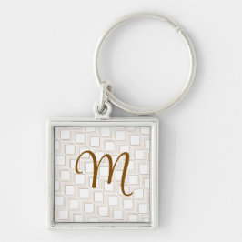 Personalisierter weißer Schlüsselanhänger mit Tumb