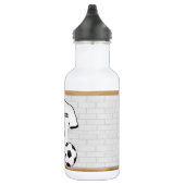 Personalisierter weißer schwarzer Fußball-Fußball Trinkflasche (Rechts)