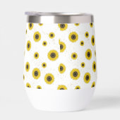 Personalisierter weißer Sonnenblumen-Muster 11oz B (Rechts)