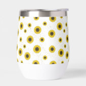 Personalisierter weißer Sonnenblumen-Muster 11oz B (Links)