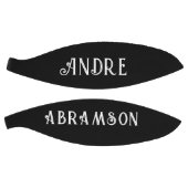 Personalisierter weißer Typ auf schwarz Basketball (Panele)