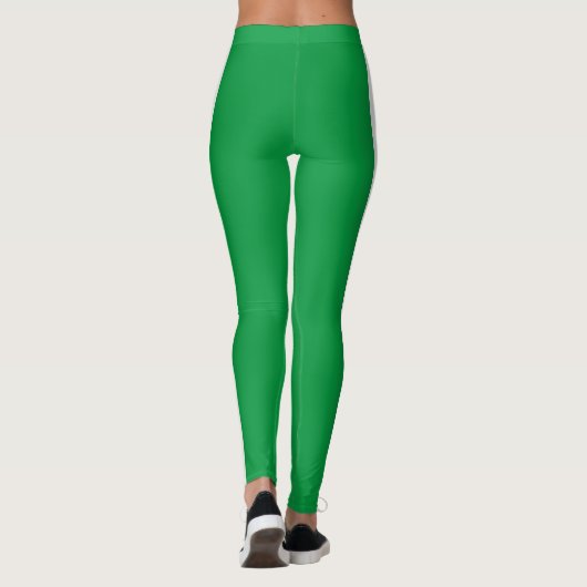 Personalisierter, weißer und grüner Trendy Leggings (Rückseite)