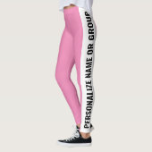 Personalisierter, weißer und rosa Stil Leggings (Links)