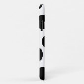 Personalisierter weißer und schwarzer Polka-Punkt Case-Mate iPhone Hülle (Hinten/Rechts)