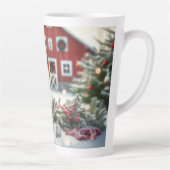 Personalisierter Weißfuchs mit Scheune Milchtasse (Rechts)