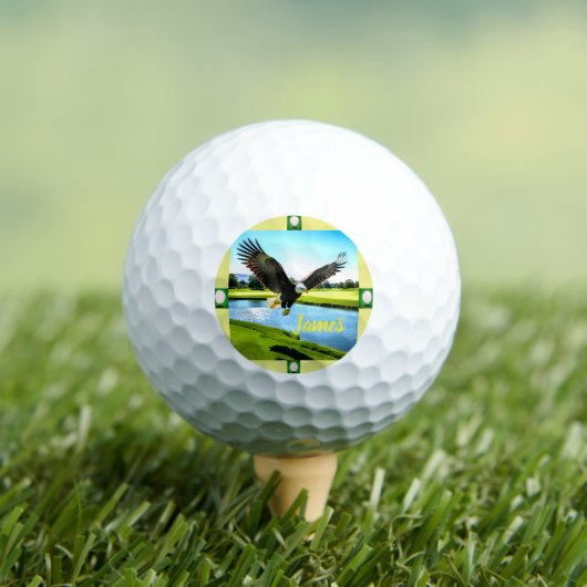 Personalisierter Weißkopfseeadler Golfball (Insitu T-Shirt)