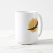 Personalisierter Weißkopfseeadler mit orangefarben Kaffeetasse (VorderseiteRechts)