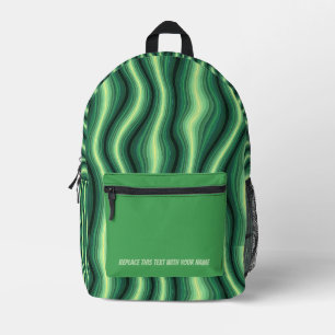 Personalisierter welliger Streifen-Rucksack Bedruckter Rucksack