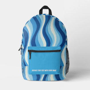 Personalisierter welliger Streifen-Rucksack Bedruckter Rucksack