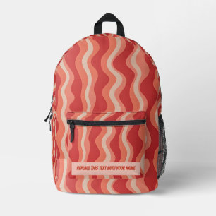 Personalisierter welliger Streifen-Rucksack Bedruckter Rucksack