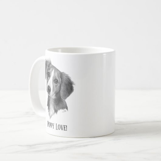 Personalisierter Welpe Kaffeetasse (Vorderseite Links)