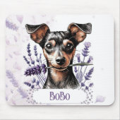 Personalisierter Welpe – Min Pin Mousepad (Vorne)