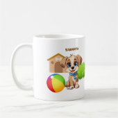 Personalisierter Welpen-Becher Kaffeetasse (Links)