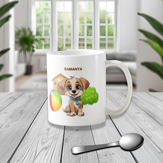 Personalisierter Welpen-Becher Kaffeetasse