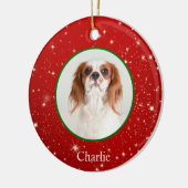 Personalisierter Welpen Hund Foto Keramikornament (Links)