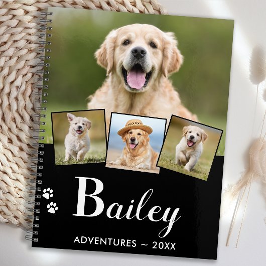 Personalisierter Welpen-Hund Monogramm Name 5 Foto Planer