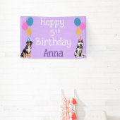 Personalisierter Welpenhund Geburtstagskind Banner (InSitu)