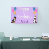 Personalisierter Welpenhund Geburtstagskind Banner (Messe)