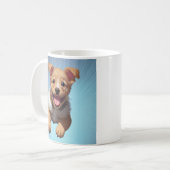 Personalisierter Welpenhund Kaffeetasse (Vorderseite Links)