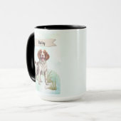 Personalisierter Welsh Springer Spaniel Wasserfarb Tasse (Vorderseite Links)