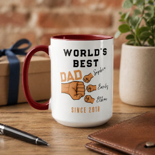 Personalisierter WELT BESTER VATER   Vatertag Tasse