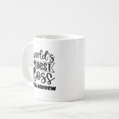 Personalisierter Weltbester Chef Kaffeetasse (Vorderseite Links)