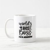 Personalisierter Weltbester Chef Kaffeetasse (Links)