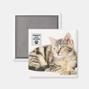 Personalisierter Weltbester Katzenpapa-Benutzerdef Magnet