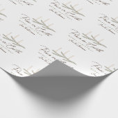 Personalisierter Weltfrieden Boho Weihnachten Geschenkpapier (Ecke)