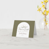 Personalisierter Weltfrieden Weihnachten geklappt Karte (Gelbe Blume)