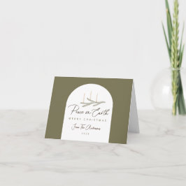 Personalisierter Weltfrieden Weihnachten geklappt Karte