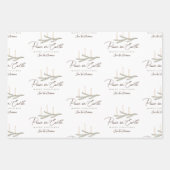 Personalisierter Weltfrieden Weihnachten Geschenkpapier Set (Vorderseite)