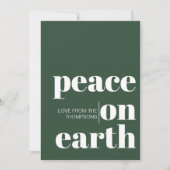 Personalisierter Weltfrieden Weihnachten Minimalis (Vorderseite)