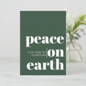 Personalisierter Weltfrieden Weihnachten Minimalis (Stehend Vorderseite)