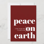 Personalisierter Weltfrieden Weihnachten Minimalis (Vorderseite)