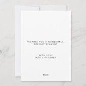 Personalisierter Weltfrieden Weihnachten Minimalis (Rückseite)