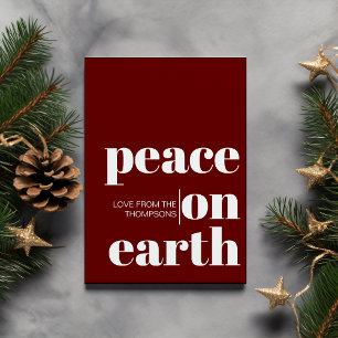 Personalisierter Weltfrieden Weihnachten Minimalis