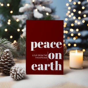 Personalisierter Weltfrieden Weihnachten Minimalis