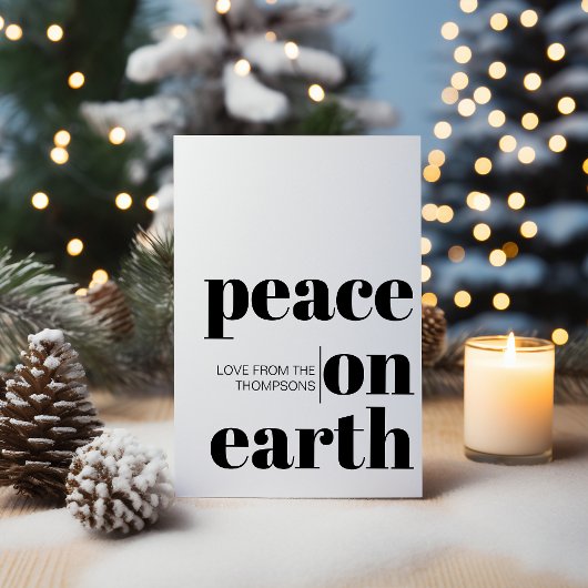 Personalisierter Weltfrieden Weihnachten Minimalis