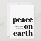 Personalisierter Weltfrieden Weihnachten Minimalis (Vorderseite)
