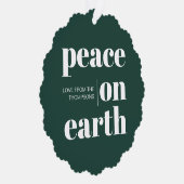 Personalisierter Weltfrieden Weihnachten Minimalis Ornament Karte (Rechts)