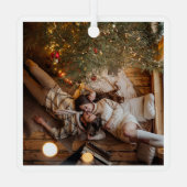 Personalisierter Weltfrieden Weihnachten Modernes  Ornament Aus Metall (Rückseite)