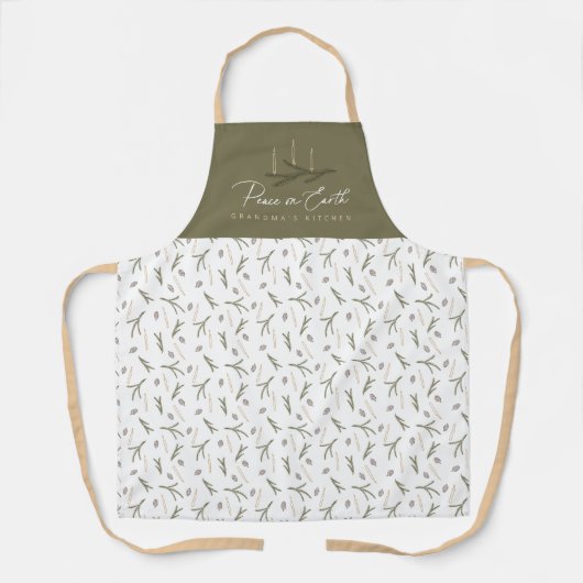 Personalisierter Weltfrieden Weihnachten Schürze (Vorderseite)